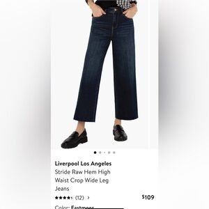 Liverpool Dark Wash Eastmoor Cropped Jeans